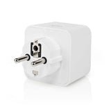 NEDIS WIFIP121FWT SmartLife Smart Plug Wi -Fi Energy Meder 3680 W Tipo F (CEE 7 3) -10 -45 ° C Android IOS White