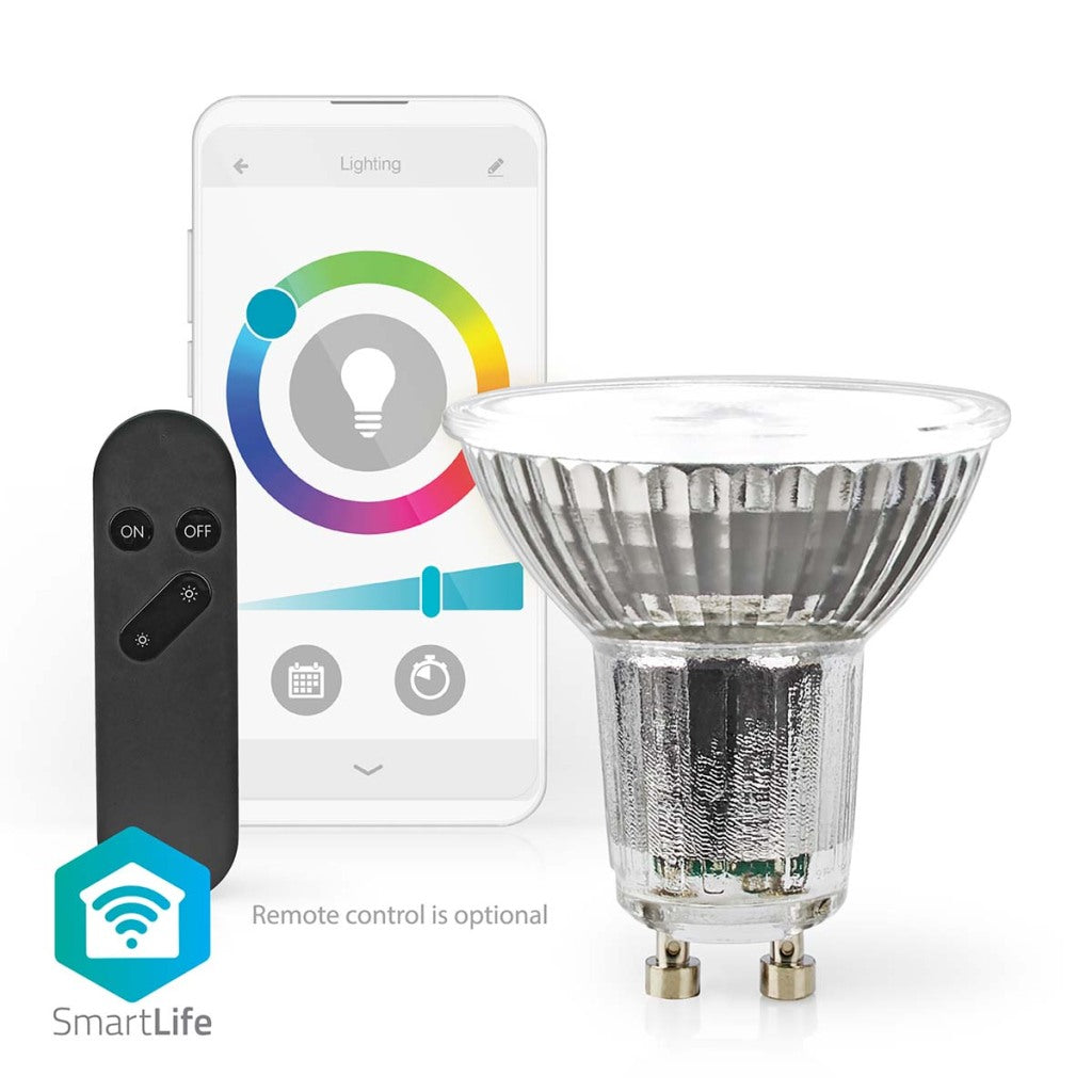 Nedis WIFILRC10GU10 Smartlife Multicolour Lamp Wi-fi Gu10 345 Lm 4.9 W Rgb Warm To Cool White Android trade; Ios Par16