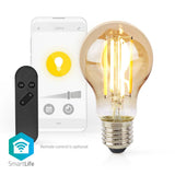 Nedis WIFILRF10A60 Smartlife Led Filamentlamp Wi-fi E27 806 Lm 7 W Warm Wit Glas Android Ios Peer