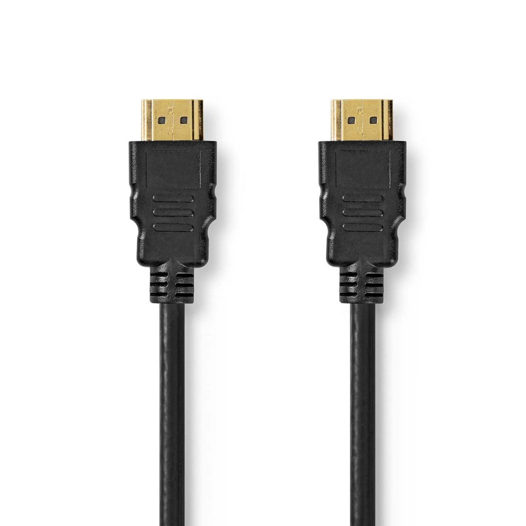 Nedis CVGP35000BK50 HDMI Trade; Cable HDMI Trade; Connector HDMI Trade; Connettore 8K@60Hz Earc dorato 5,00 m PVC Polybag nero