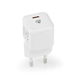 NEDIS WCMPD20W100WT Charger 1,67 2,22 3.0 A Sormes: 1 Commerce USB-C; 20 W Sélection de tension automatique