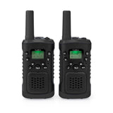 Nedis WLTK0610BK Walkie Talkie Set 2 håndsæt op til 6 km frekvenskanaler: 8 PTT Vox til 3 timers hovedtelefonudgang 2 headset sort