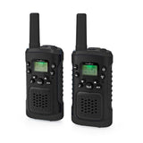 Nedis WLTK0610BK Walkie Talkie Set 2 Handsets Up to 6 km Frequency channels: 8 PTT Vox to 3 hours of headphone output 2 Headsets Black