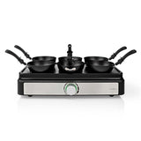 Nedis FCRA310FBK6 Party Wokset Grill 6 Persons Spatel Temperaturinnstilling Anti-Stick Low Rectangle