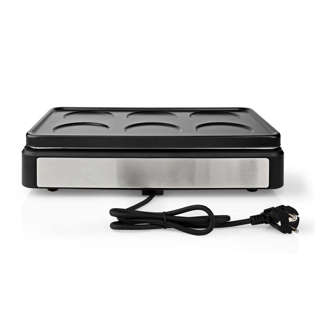 NEDIS FCRRA310FB6 Party Wokset Grill 6 Persounen Spatel Temperatur Anti-Stick Low Rektangle