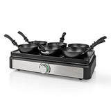 Nedis FCRA310FBK6 Party Wokset Grill 6 Persons Spatel Temperaturinnstilling Anti-Stick Low Rectangle