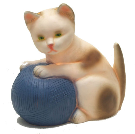 Egmont lamp cat with ball of wool blue 24x23