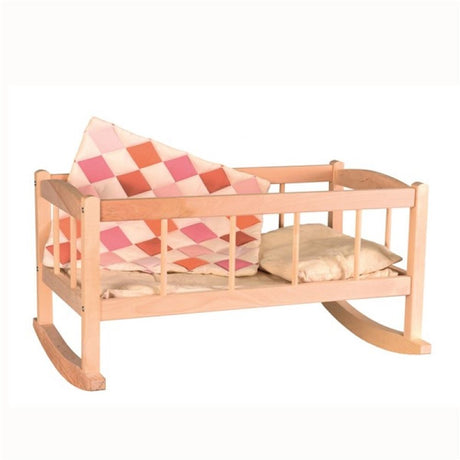 Holzbett mat Decken. 50x30x27 cm 2+