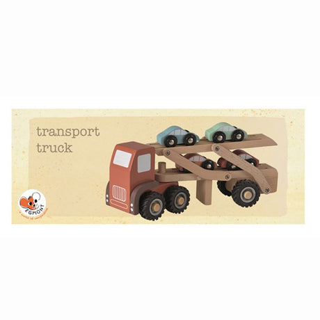 Egmont wooden car transport with 4 cars