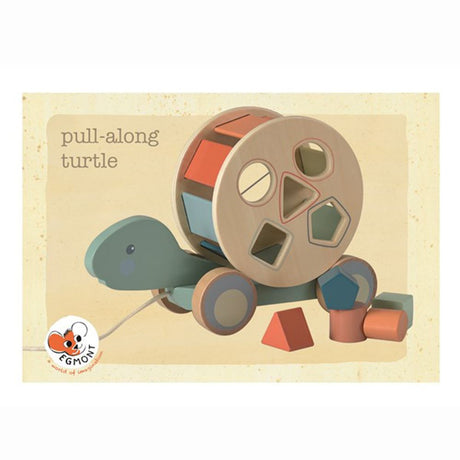 Egmont wooden pulling figure turtle with b