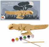 Tyranosaur adhmaid Egmont a phéinteáil.