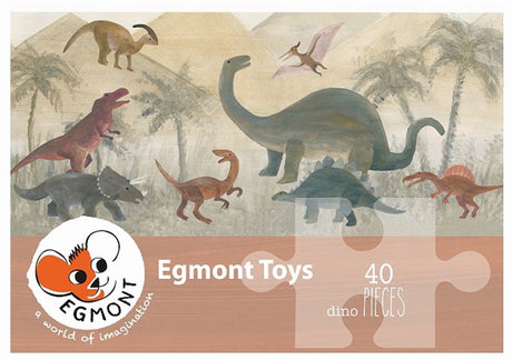 Puzzle dinozaurów Egmont 40 szt. mapa fsc