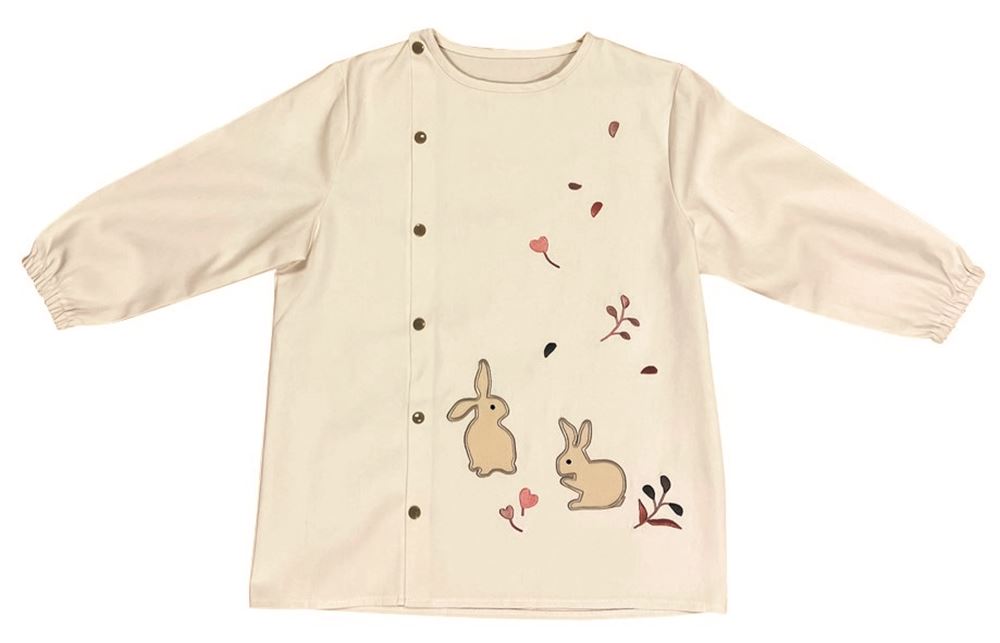 Craft apron cotton white rabbit. 3-7
