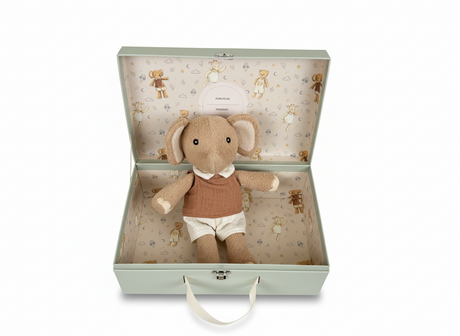 Gosig elefant ollie presentförpackning.