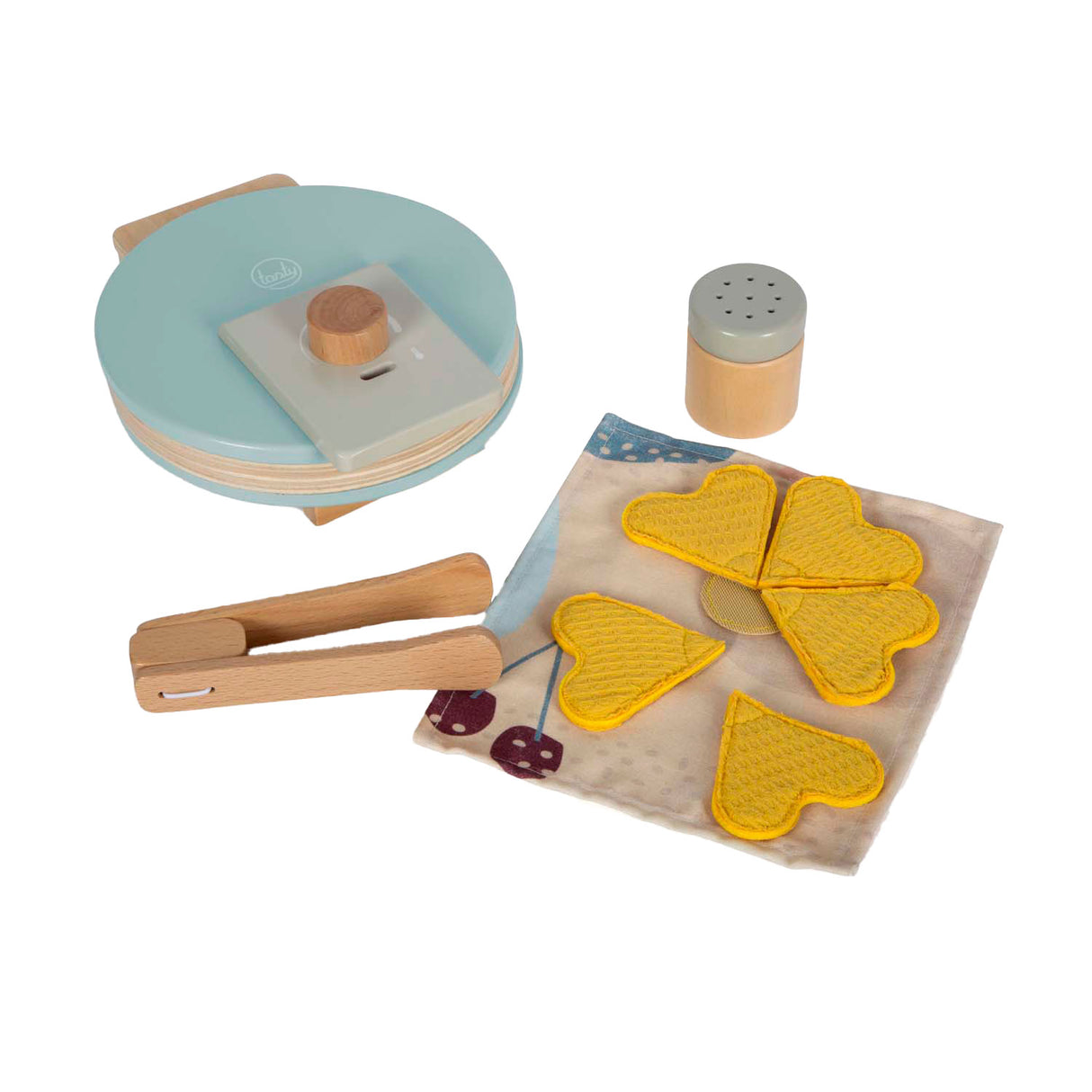 Kleiner Fuß - Holzwaffel -Eisen -Spielset, 10dlg.