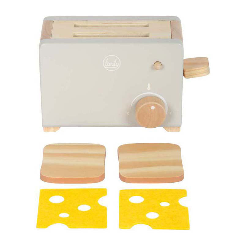 Small foot - wooden toaster set gray tasty