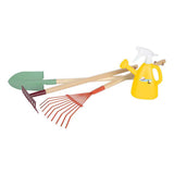 Small foot - garden tool set with watering can tiny garden, 4 pcs.