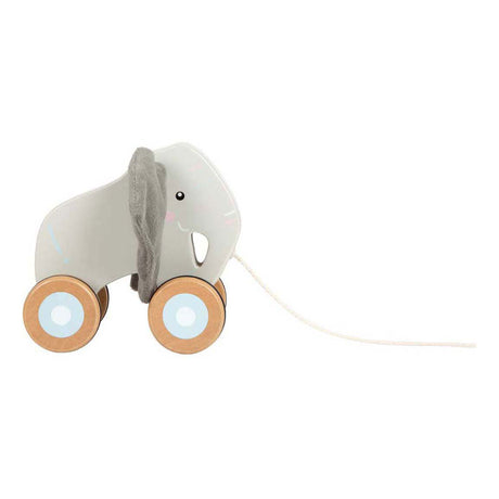 Small foot - éléphant à tirer en bois avec oreilles crépitantes