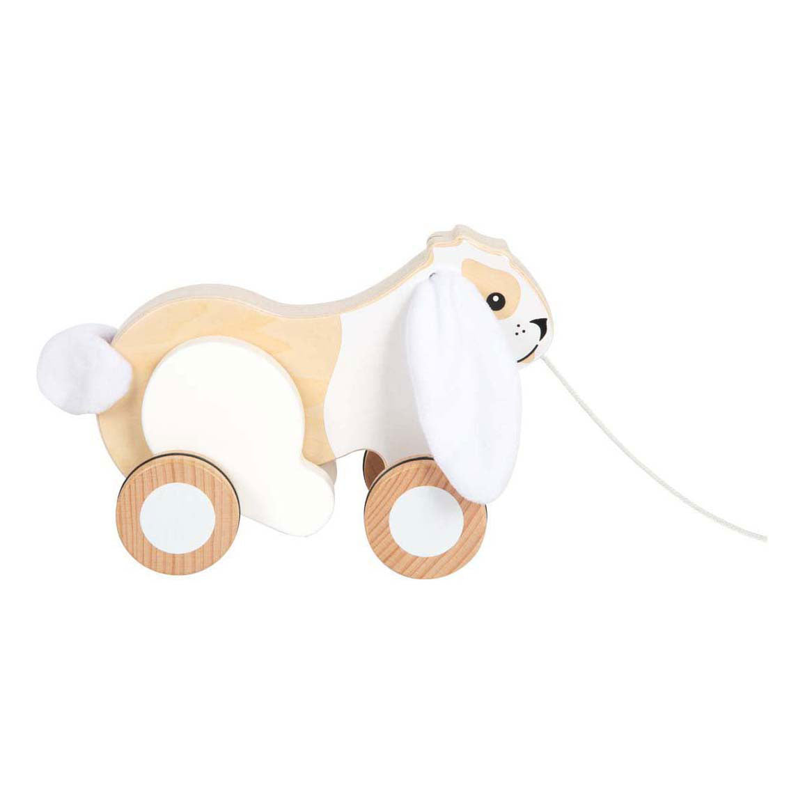 Small foot - wooden pull rabbit with crackling ears