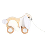 Small foot - wooden pull rabbit with crackling ears