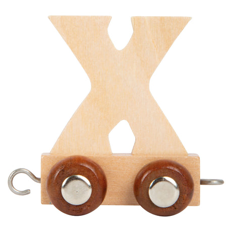 Small foot - wooden letter train - x - 12 pieces