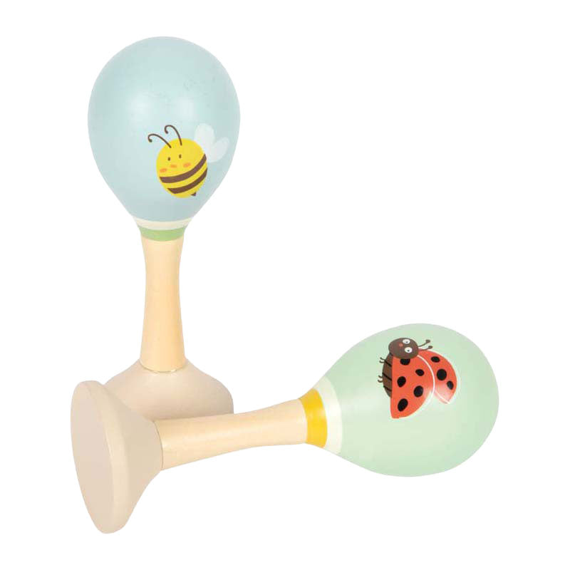 Small foot - wooden maracas tiny friends - 2 pcs.