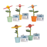 Small foot - wooden push-down figure flower