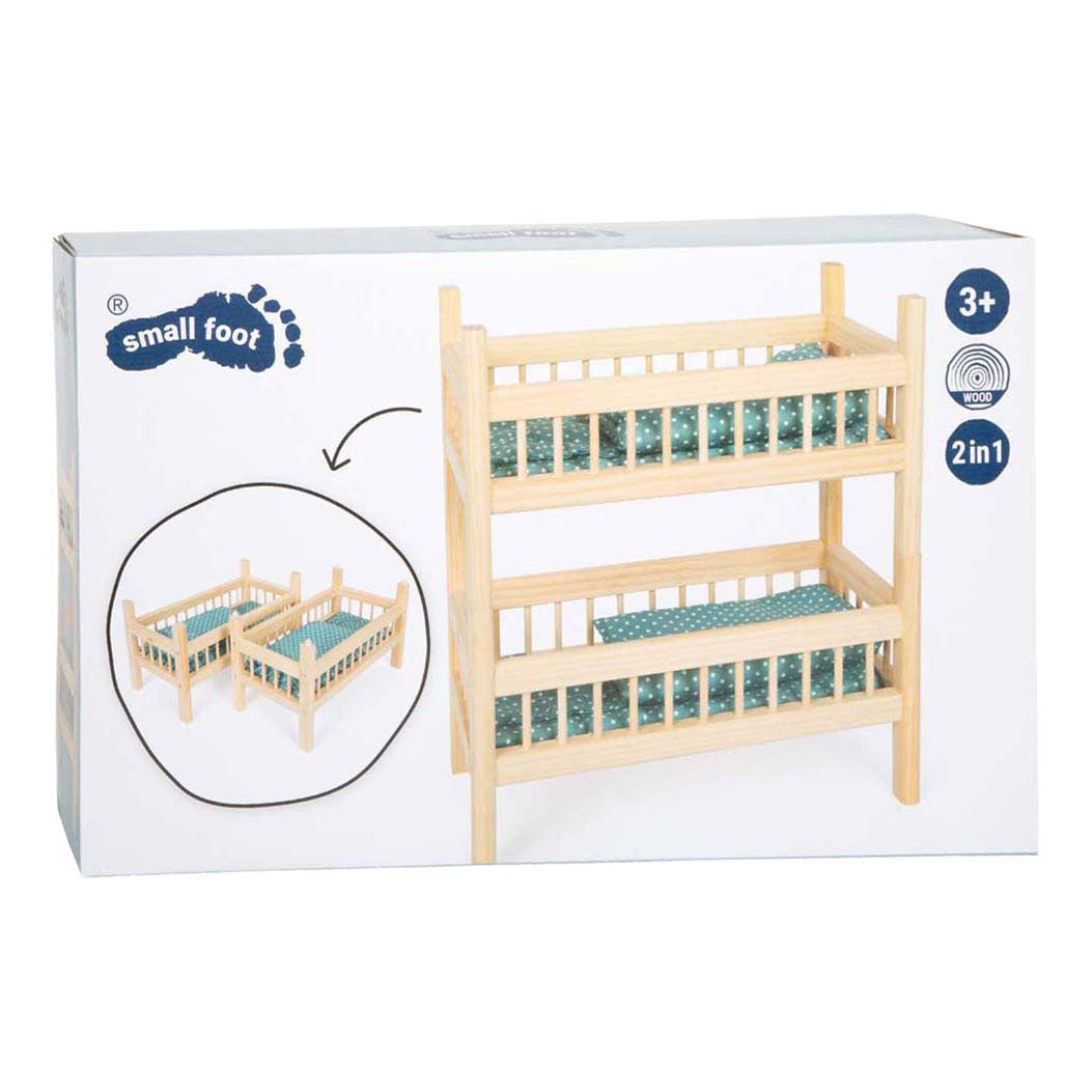 Small foot - wooden doll bunk bed