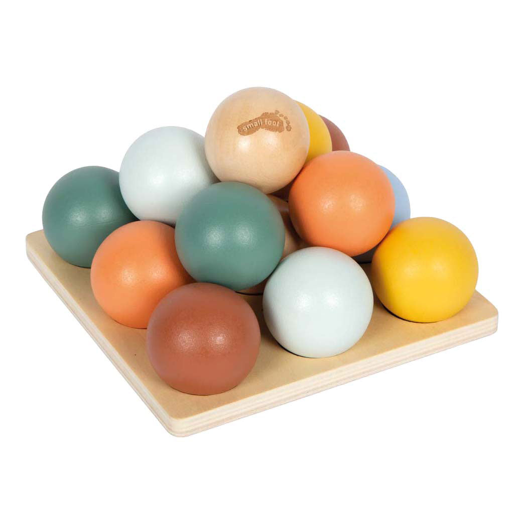 Small foot - wooden Montessori sorting game with balls