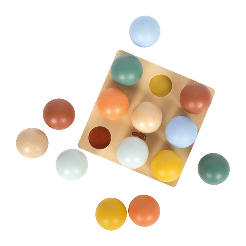 Small foot - wooden Montessori sorting game with balls