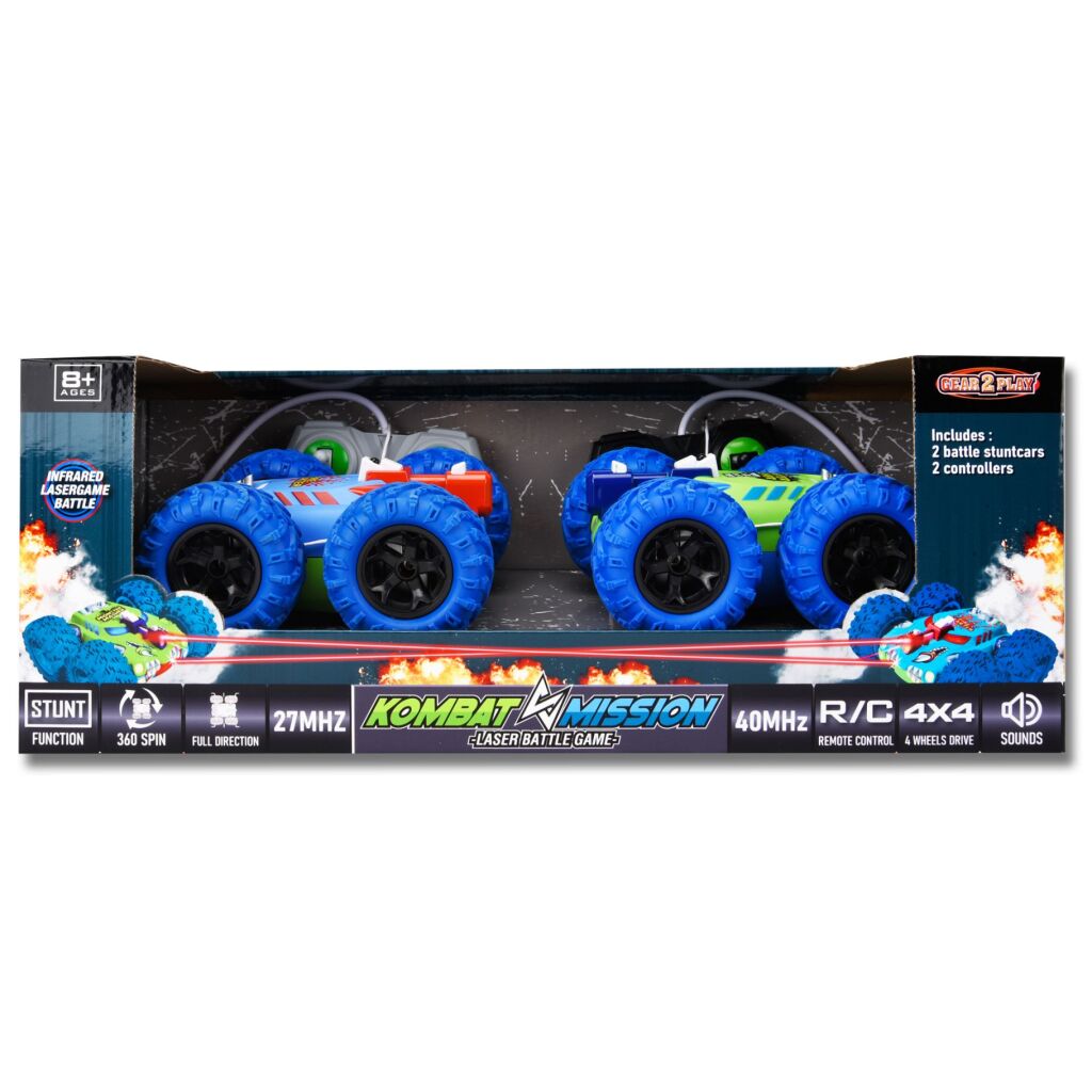 Gear2play Kombat Missiouns RC Kontrolléierbar Auto DUO Set