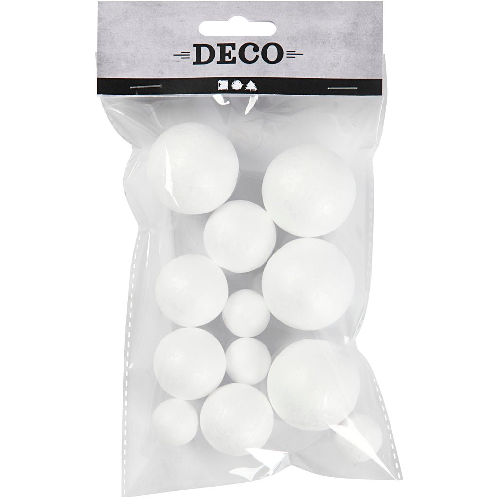 Creativ Company Styrofoam balls white, 12 pcs.