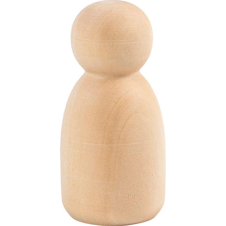 Figurka drewniana firmy Creativ, owalna, wys. 6 cm, 5 sztuk 1 opakowanie