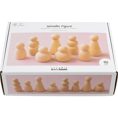 Creativ Firma Holzfigur, h: 5-8 cm, 90 div 1 Këscht