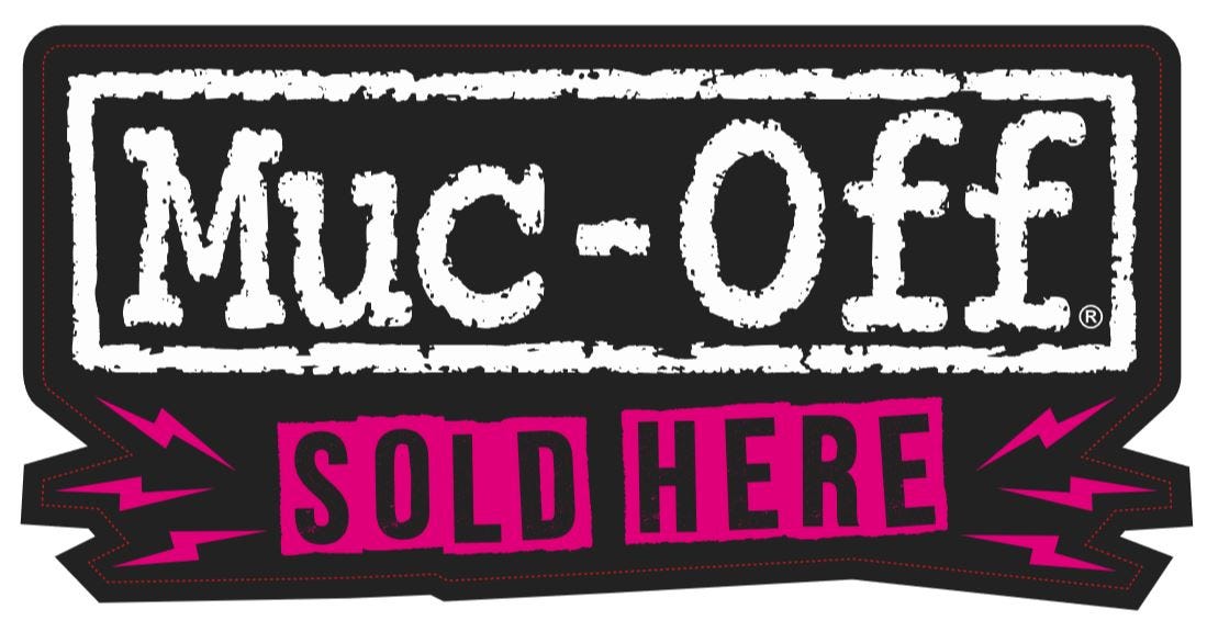 Muc-off raamsticker sold here