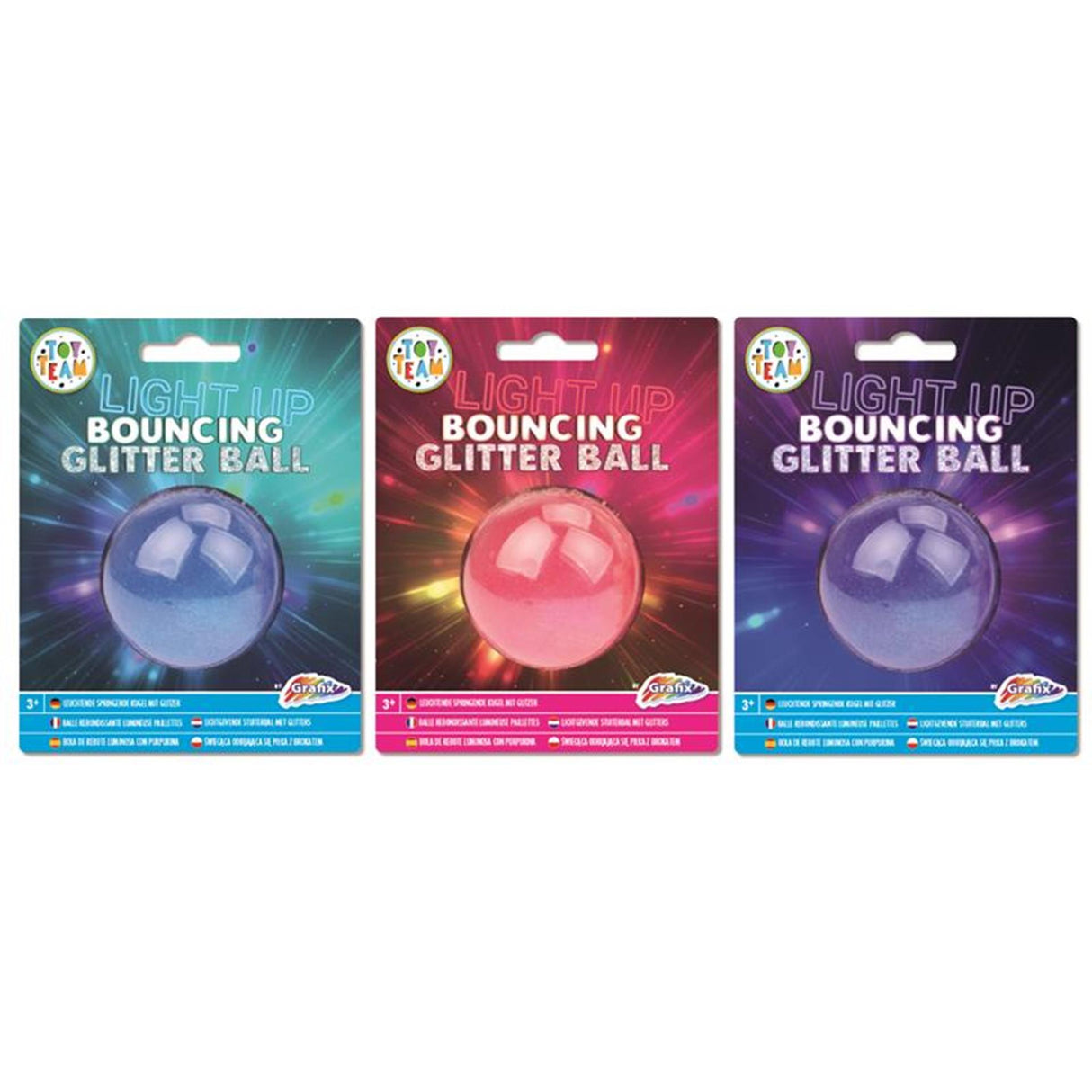 Grafix luminous glitter bouncing ball