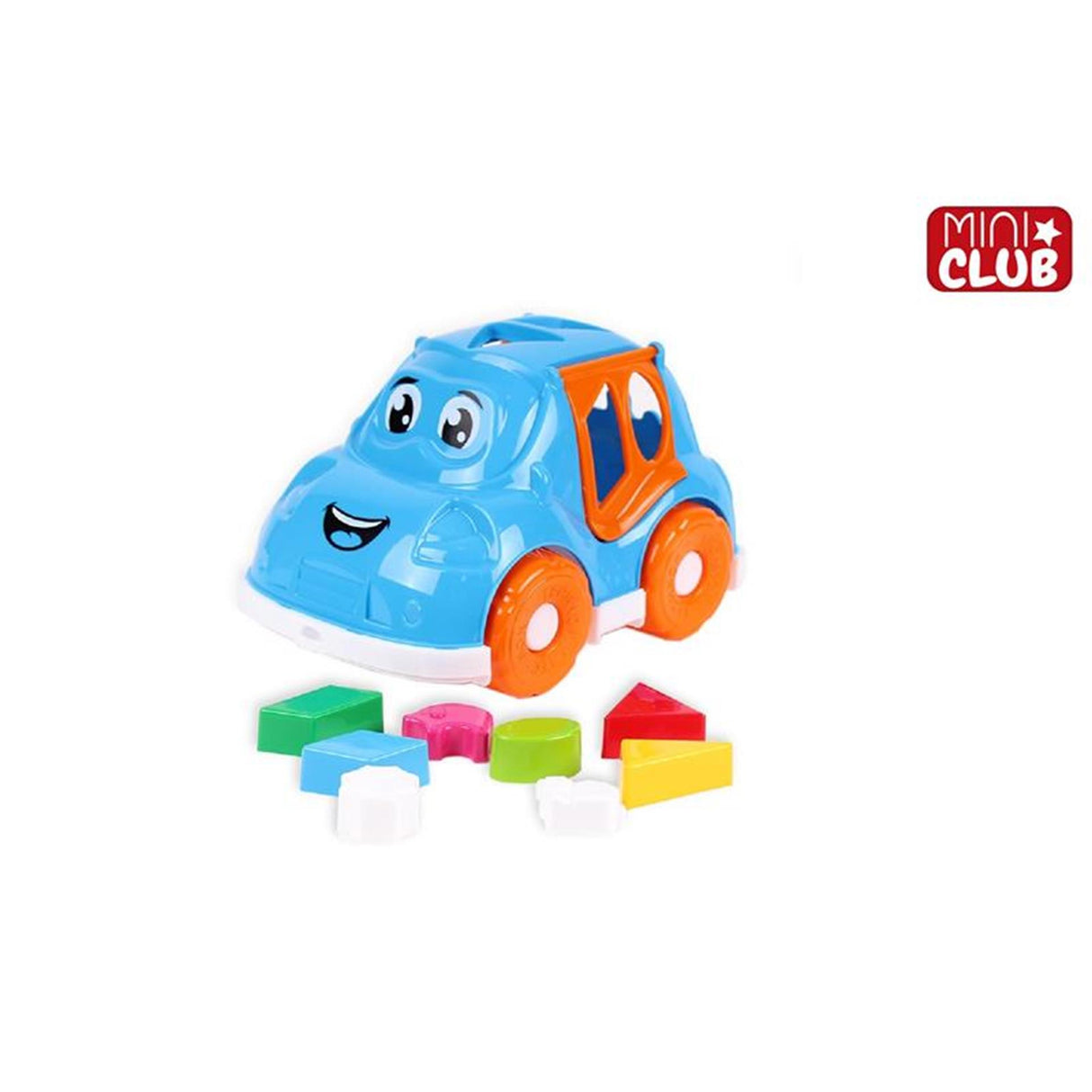 Mini klub alakú válogató autó 25,5x17x15,5 cm kék