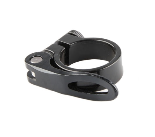 Mirage Saddle clamp Black with quick release 34.9mm (Hanging pack)