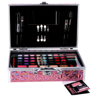 Casuelle make up suitcase pink holographic
