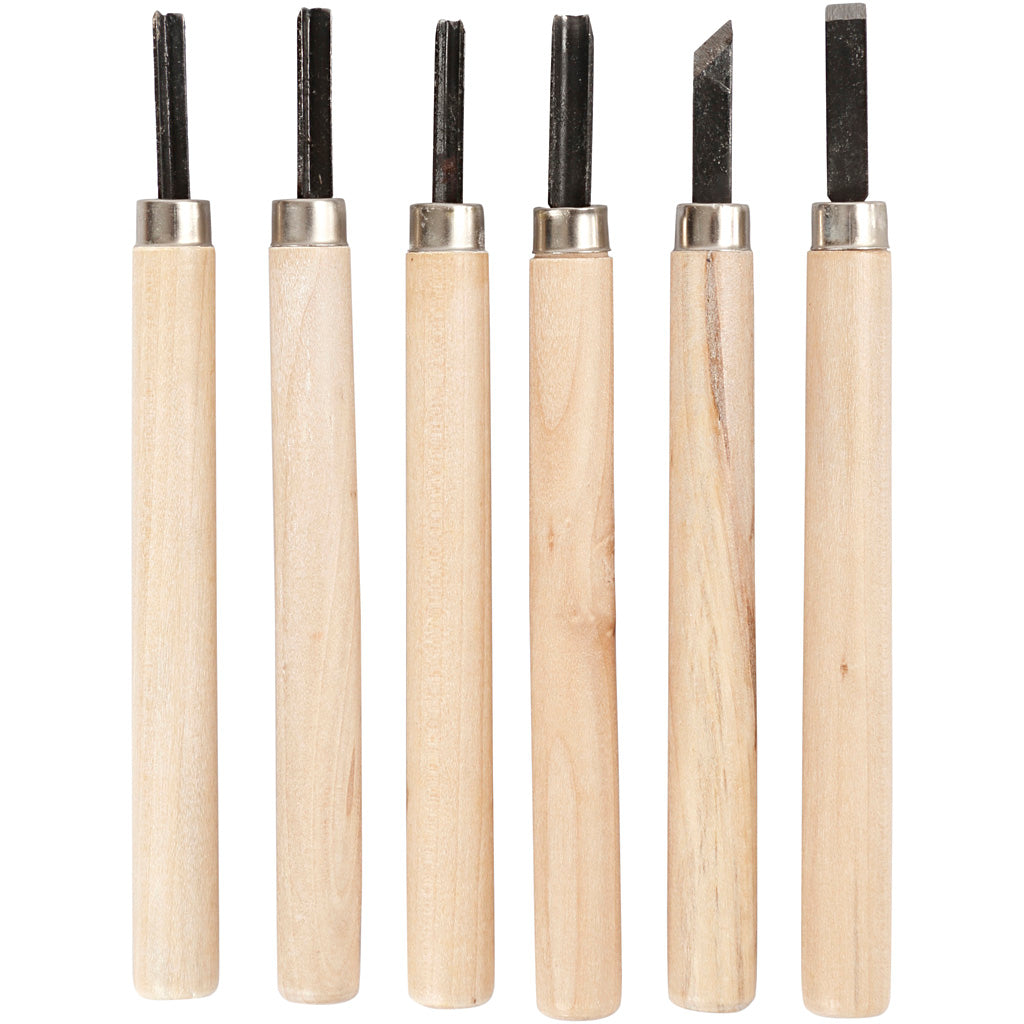 Creativ company wood carving set, 6 pcs.