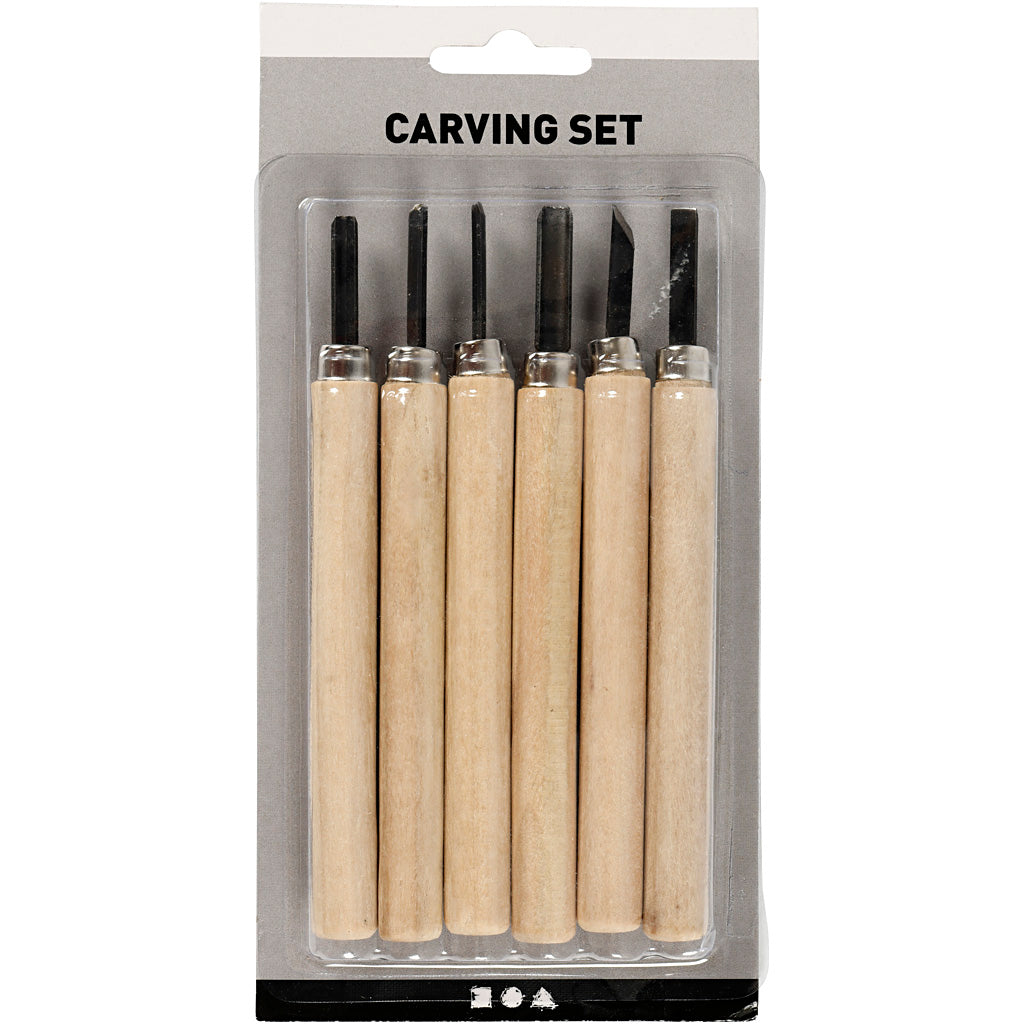 Creativ company wood carving set, 6 pcs.