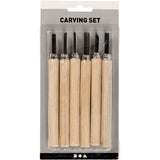 Creativ company wood carving set, 6 pcs.