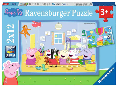 Ravensburger Puzzle Peppa Pig – zwei Puzzles – 12 Teile – Kinderpuzzle