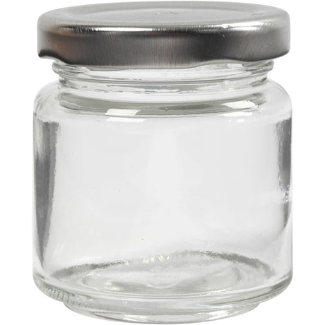 Creativ company glass jar, h: 6.5 cm, d 5.7 cm, 100 ml, transparent, 12 pieces 1 box