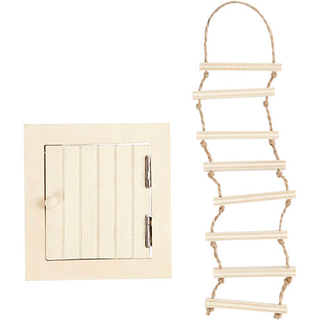 Creativ company https: www.cchobby.nl attic hatch-and-rope-ladder-size-9-20-cm-1-set
