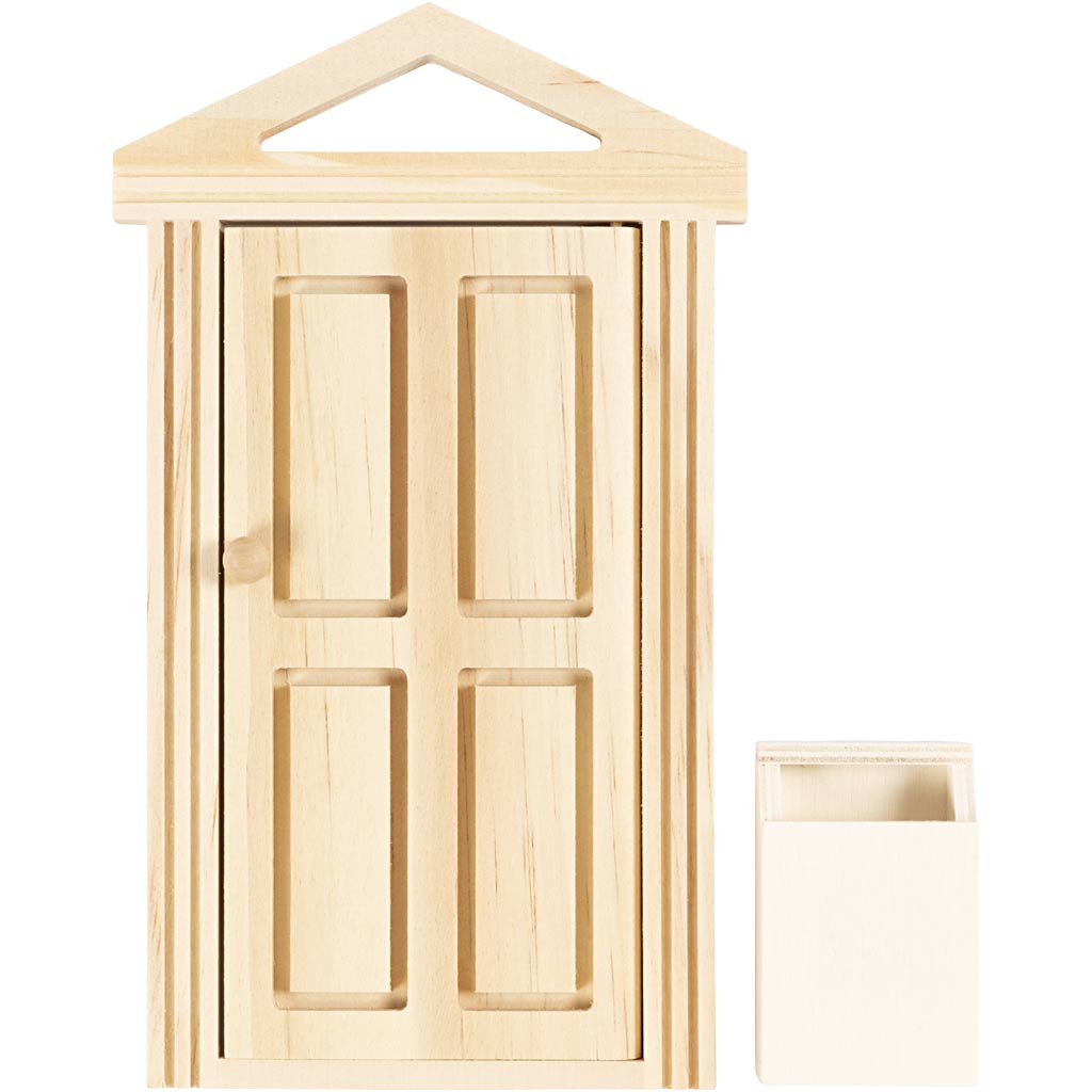 Creativ cég https: www.cchobby.nl door-with-carnice-and-letterbox-h-5-5-18-cm-w-3-5-10-5-cm-1-box