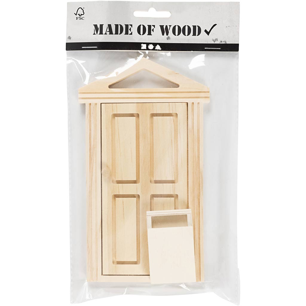Creativ cég https: www.cchobby.nl door-with-carnice-and-letterbox-h-5-5-18-cm-w-3-5-10-5-cm-1-box