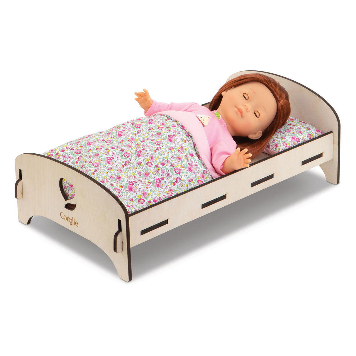 Cama de muñeca de madera corolle floral