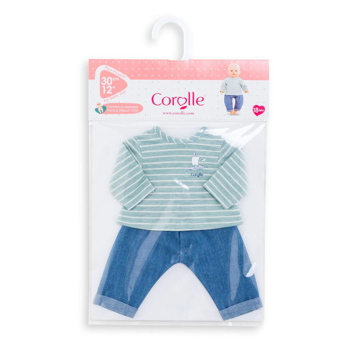 Corolle Mon Poupon Dolls Pants With Shirt, 30cm