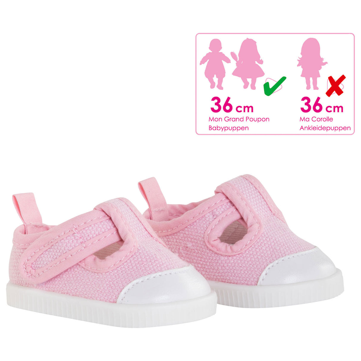 Corolle mon Grand Poupon - Sneaker bambole rosa, 36 cm